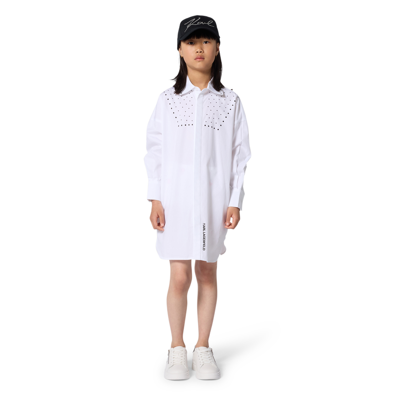 VESTIDO CAMISERO DE MANGA LARGA KARL LAGERFELD KIDS 
                        NI&Ntilde;A