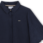 Vestido de sat&eacute;n arrugado BOSS 
                    NI&Ntilde;A