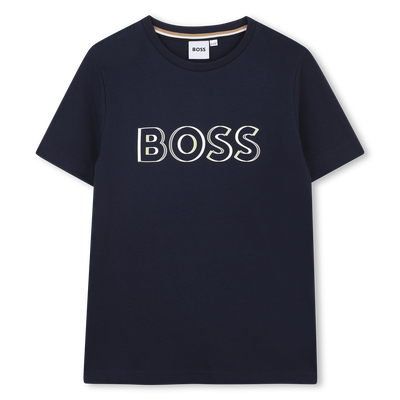 Camiseta algod&oacute;n y manga corta BOSS NI&Ntilde;O