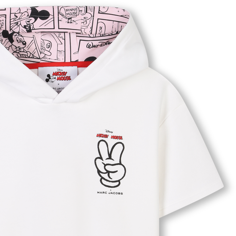 Vestido de algod&oacute;n con capucha MARC JACOBS 
                        NI&Ntilde;A