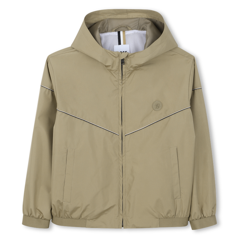 CORTAVIENTOS CON CAPUCHA BOSS 
                        NI&Ntilde;O