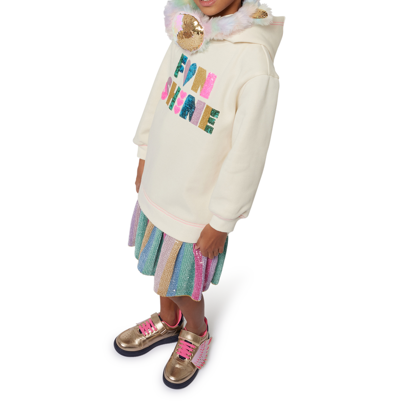 Vestido bimaterial elegante BILLIEBLUSH 
                        NI&Ntilde;A