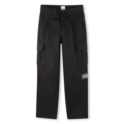 Pantal&oacute;n cargo con pinzas BOSS NI&Ntilde;O