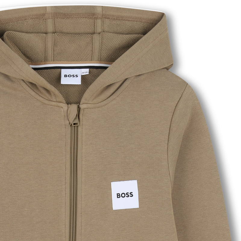 SUDADERA CON CAPUCHA CON CREMALLERA BOSS 
                        NI&Ntilde;O