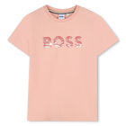Camiseta de manga corta, FLOR ROSA, hi-res