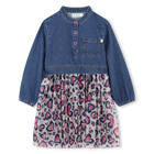Vestido bimaterial BILLIEBLUSH 
                    NI&Ntilde;A