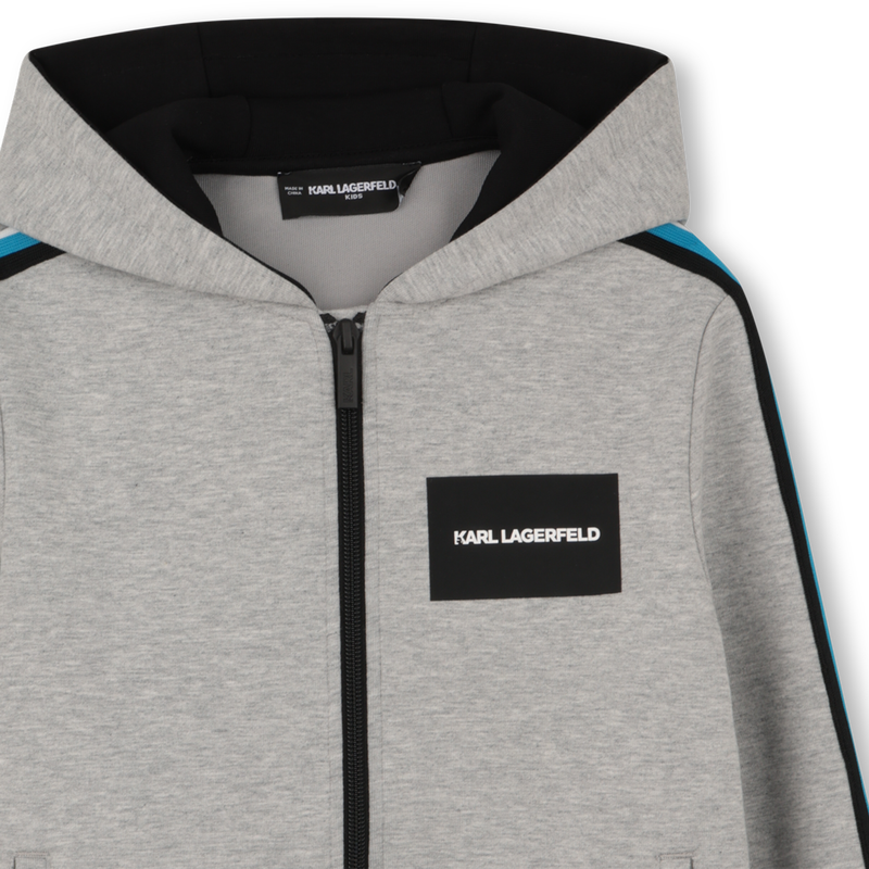 SUDADERA CON CAPUCHA CON CREMALLERA KARL LAGERFELD KIDS 
                        NI&Ntilde;O