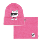 Conjunto gorro y bufanda KARL LAGERFELD KIDS 
                    NI&Ntilde;A