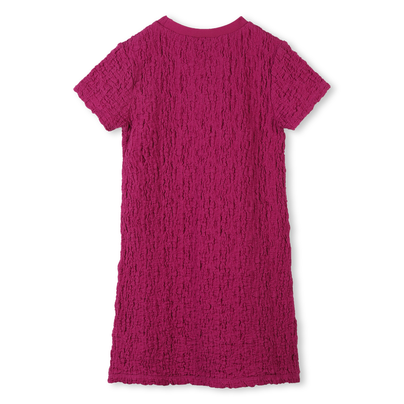 Vestido gofrado de manga corta DKNY 
                        NI&Ntilde;A