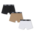 Pack de 3 calzoncillos b&oacute;xer de jersey BOSS 
                    NI&Ntilde;O