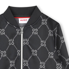 Sudadera con cremallera y logo HUGO 
                    NI&Ntilde;A