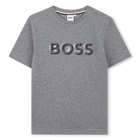 Camiseta de manga corta, GRIS JASPEADO, hi-res