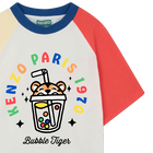 Camiseta con mangas y cuello en contraste KENZO KIDS 
                    NI&Ntilde;O