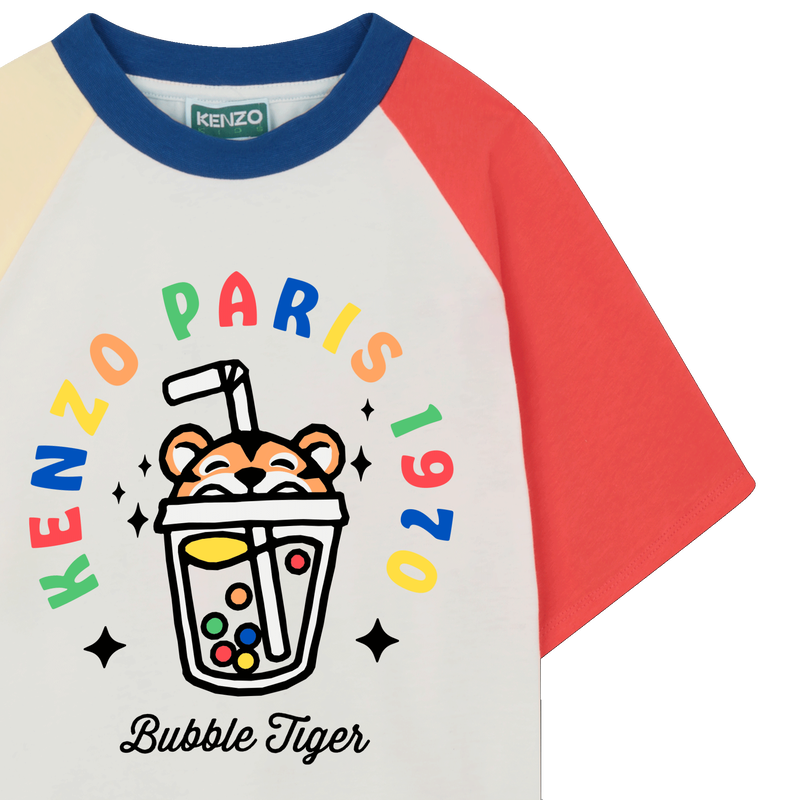 CAMISETA CON MANGAS Y CUELLO EN CONTRASTE KENZO KIDS 
                        NI&Ntilde;O