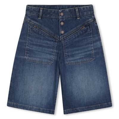 Short de mezclilla de algod&oacute;n CHLOE NI&Ntilde;A