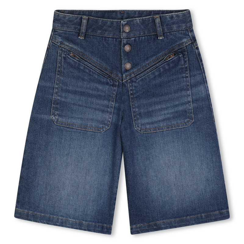 Short de mezclilla de algod&oacute;n CHLOE 
                        NI&Ntilde;A