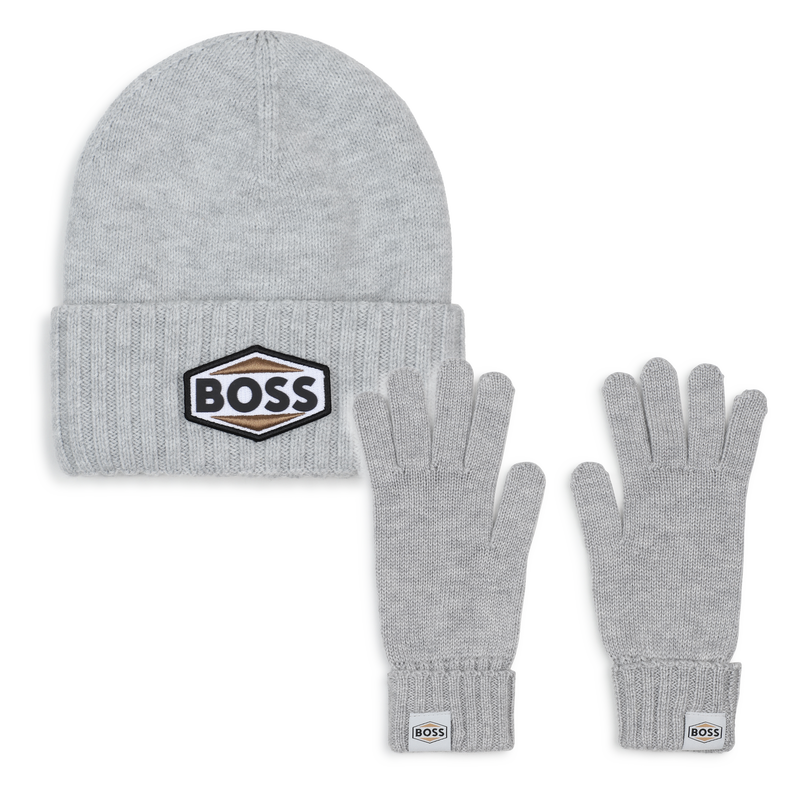Conjunto de gorro y guantes BOSS 
                        NI&Ntilde;O
