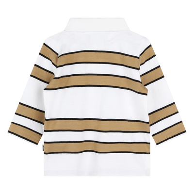 Polo de algod&oacute;n de rayas BOSS NI&Ntilde;O