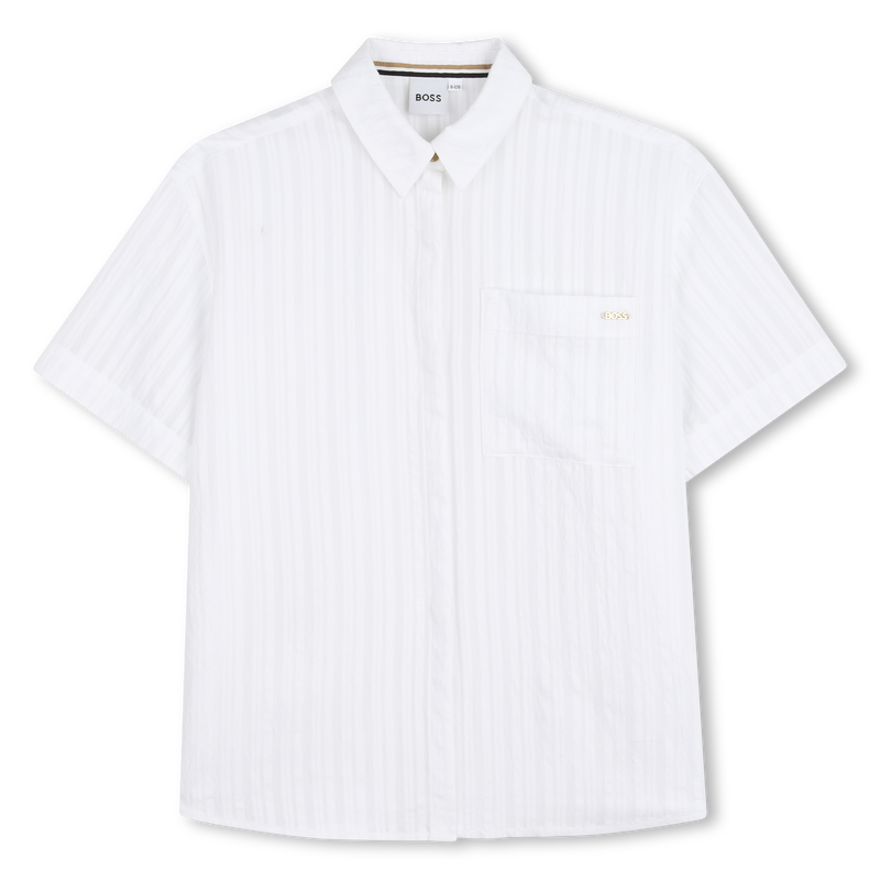 CAMISA LIGERA DE TELA EN RELIEVE BOSS 
                        NI&Ntilde;A