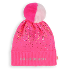 Gorro con pomp&oacute;n y lentejuelas, ROSA, hi-res
