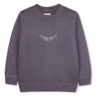 Sudadera larga con ilustraci&oacute;n en contraste ZADIG & VOLTAIRE 
                    NI&Ntilde;A