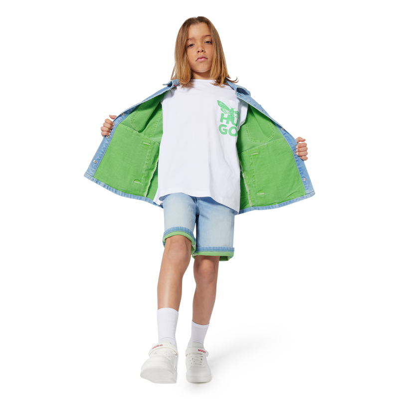 Camiseta manga corta y algod&oacute;n HUGO 
                        NI&Ntilde;O