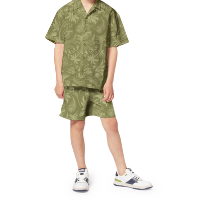 Camisa de popelina de algod&oacute;n BOSS NI&Ntilde;O
