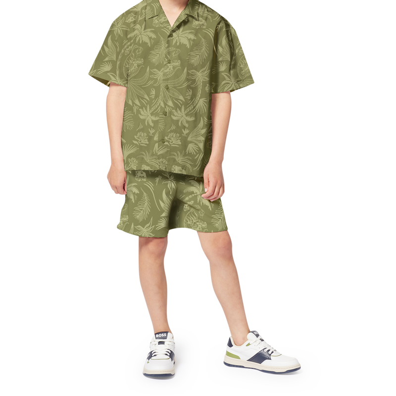 Camisa de popelina de algod&oacute;n BOSS 
                        NI&Ntilde;O