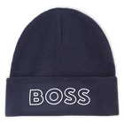 Gorro de punto con logo, MARINO, hi-res