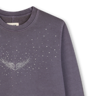 Sudadera larga con ilustraci&oacute;n en contraste ZADIG & VOLTAIRE 
                    NI&Ntilde;A