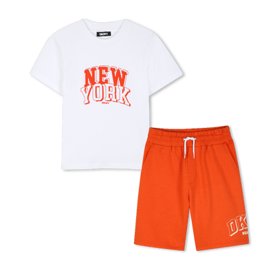 Conjunto de camiseta y bermuda DKNY NI&Ntilde;O