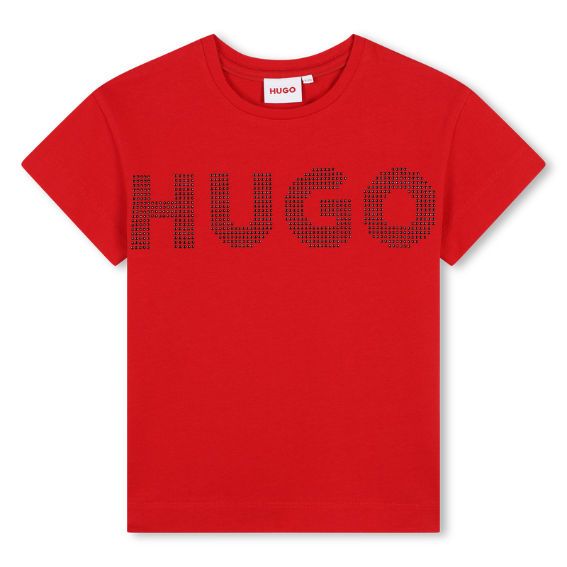 Camiseta de algod&oacute;n con logo HUGO 
                        NI&Ntilde;A