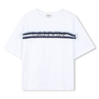 Camiseta de manga corta, BLANCO  AZUL, hi-res