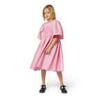 Vestido bordado de raso KENZO KIDS 
                    NI&Ntilde;A
