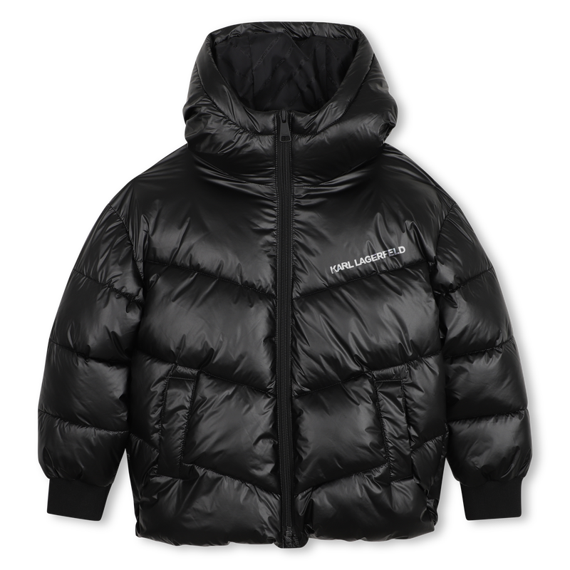 Chaqueta acolchada con capucha KARL LAGERFELD KIDS 
                        NI&Ntilde;A
