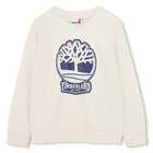 Sudadera con logo estampado, CREMA, hi-res
