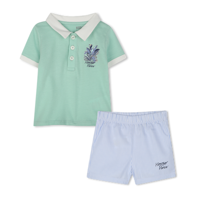 Polo y pantal&oacute;n de algod&oacute;n KENZO KIDS NI&Ntilde;O