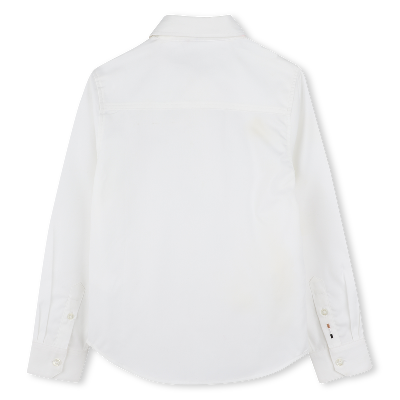 Camisa algod&oacute;n de manga larga BOSS 
                        NI&Ntilde;O