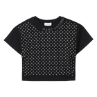 Camiseta de algod&oacute;n con estr&aacute;s MARC JACOBS 
                    NI&Ntilde;A