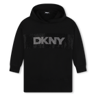 Vestido con capucha de mulet&oacute;n DKNY 
                    NI&Ntilde;A