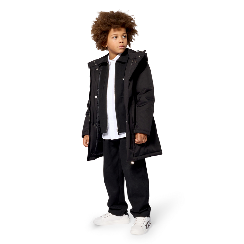 Parka con capucha KARL LAGERFELD KIDS 
                        NI&Ntilde;O