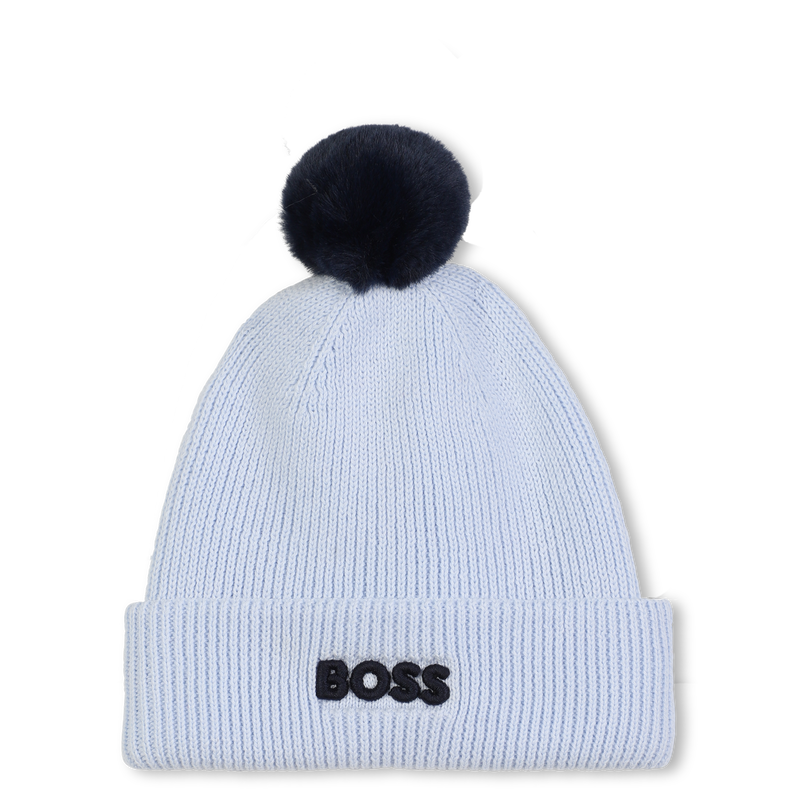 Gorro de punto con pomp&oacute;n BOSS 
                        NI&Ntilde;O