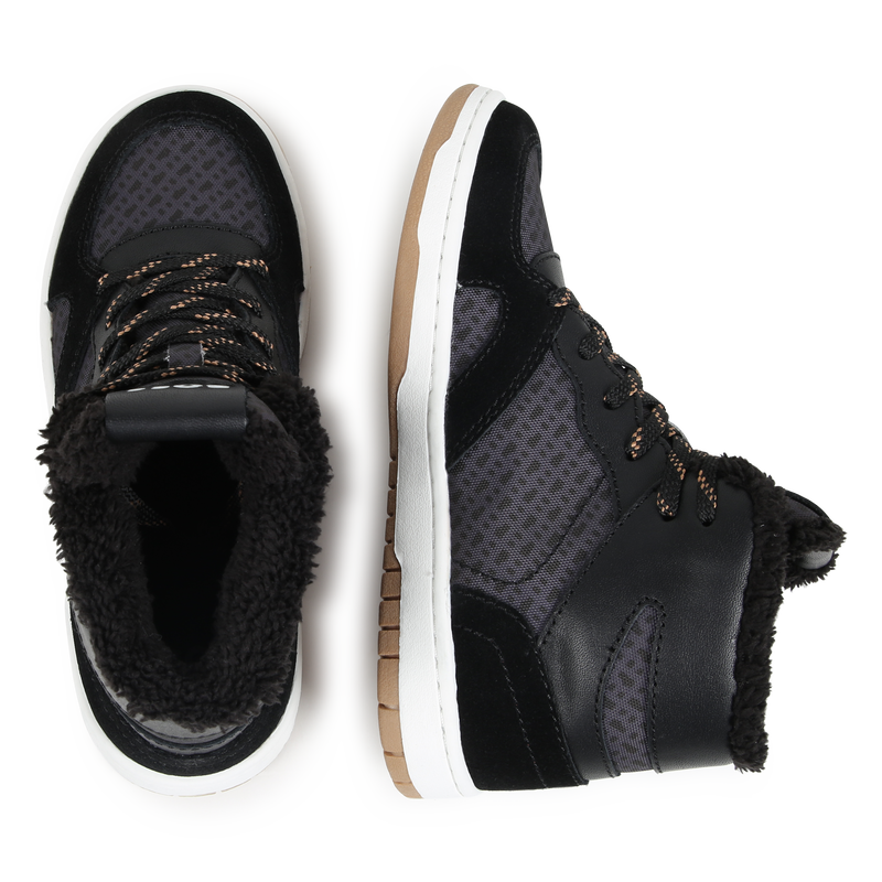 Zapatillas de cordones y piel BOSS 
                        NI&Ntilde;O