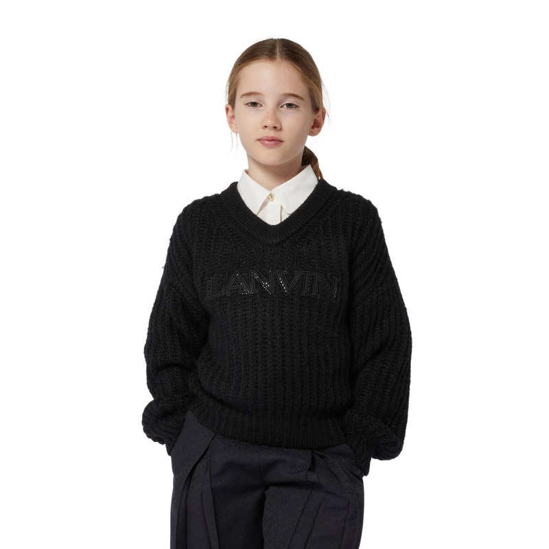 Jersey cuello en V de punto LANVIN 
                        NI&Ntilde;A