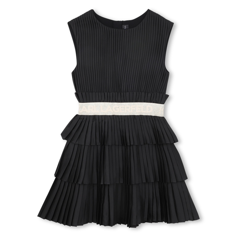 VESTIDO PLISADO MANGA CORTA KARL LAGERFELD KIDS 
                        NI&Ntilde;A