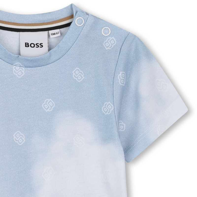 Camiseta algod&oacute;n manga corta BOSS 
                        NI&Ntilde;O