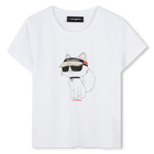Camiseta con estampado KARL LAGERFELD KIDS 
                    NI&Ntilde;A