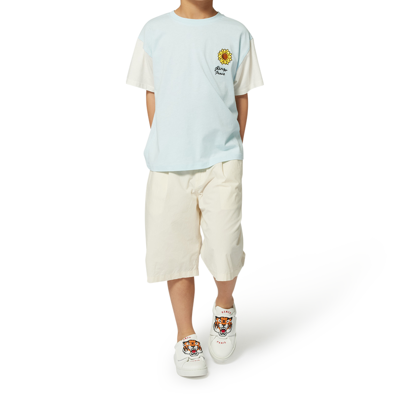 Bermudas lisas de algod&oacute;n KENZO KIDS 
                        NI&Ntilde;O