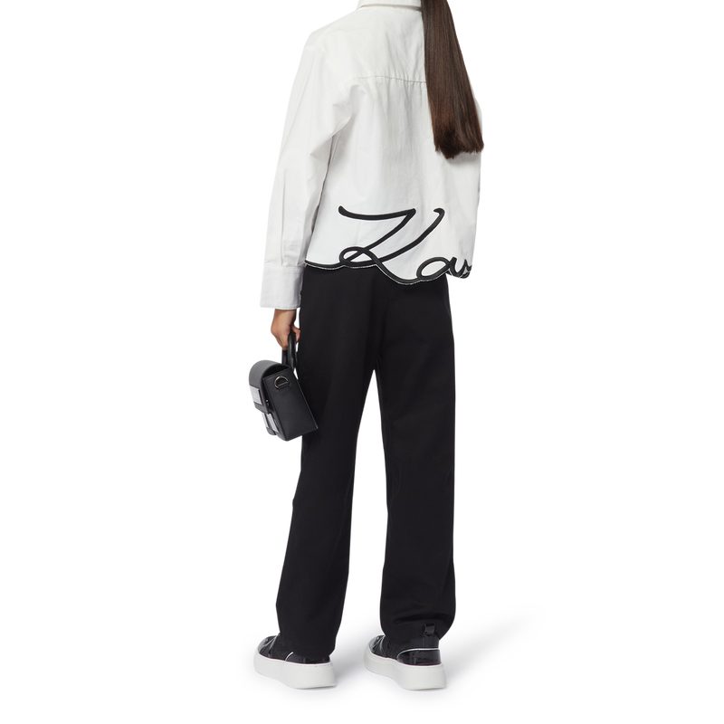 Camisa con el logotipo bordado KARL LAGERFELD KIDS 
                        NI&Ntilde;A