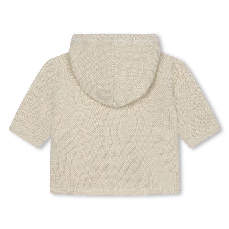 Chaqueta con capucha de punto